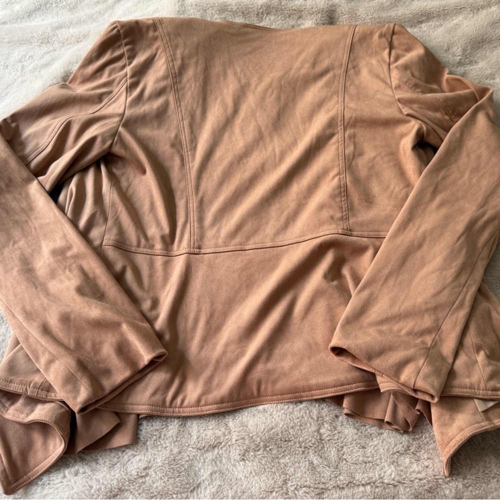 NWT Anthropologie Hutch Vegan Suede Jacket Blush Neutral Size M - Picture 9 of 11